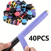 Resim 40 Adet PU Kaydırmaz Ter Emici Tutma Bandı - Tenis Raketi, Badminton Raket ve Olta Sapları İçin Dayanıklı Kılıf, Çok Renkli Spor Aksesuarı, Gelişmiş Çekiş ve Nem Yönetimi, Sportif Tasarım, Tenis Tutkunları İçin Mükemmel 