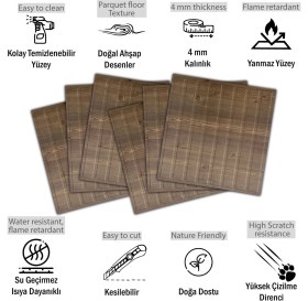 Resim 3 Boyutlu Duvar Paneli Kabartmalı Lambiri Desen Pvc 41X41 Cm/ 6 Adet /1 M² Antik 