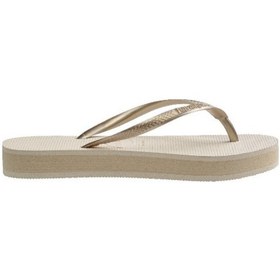 Resim Havaianas Slim Flatform Kadın Parmak Arası Terlik - Açık Dore Altın 414453 0121 