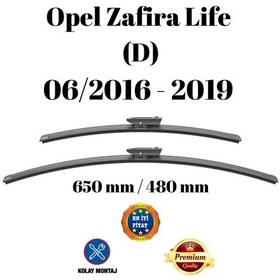 Resim Opel Zafira Life D 2016 2017 2018 2019 Uyumlu Ön Cam Silecek Süpürgesi Takımı 650/480mm Silbak Sb2619d 
