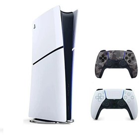 Resim Sony Playstation 5 Slim Dijital + 2. Kamuflaj Dualsense PS5 Kol (İthalatçı Garantili) 