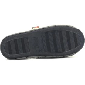 Resim Erkek Ev Terliği Rahat Çapa Desenli Yumuşak Tüylü Kışlık Terlik 