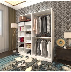 Resim Kenzlife giysi dolabı fikret 180*180*45 byz gardırop 