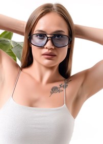 Resim Duke Nickle Unisex Siyah Spor Tarz Oval Çerçeve Gök Mavisi Uv 400 Cam Güneş Gözlüğü 