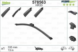 Resim SİLECEK SÜPÜRGESİ ARKA 34cm X1 MUZ TİPİ HydroConnect ÇOKLU BAĞLANTILI ÜNİVERSAL HR34 
