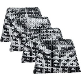 Resim Knsz Sırt Minderi 4 Lü Zng&mğr&uslu Talen Kumaş Cırtlı Tel Bar Sandalyesi Sırtı İçin Siyah 