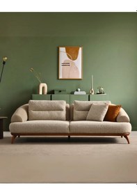 Resim Vino Üçlü Kanepe - Krem Krem 