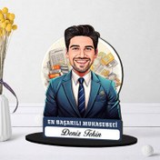 Resim Kişiye Özel Erkek Muhasebeciye Hediye Karikatürlü Biblo 
