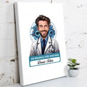 Resim Karikatürlü En Başarılı Erkek Göz Doktoru Kanvas Tablo 
