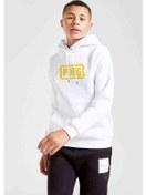 Resim Pubg Baskılı Unisex Çocuk Kapüşonlu Beyaz Sweatshirt (528595418) Beyaz 