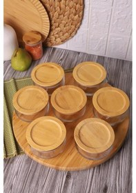 Resim Bambum Duo 300ml 7'li Tepsili Bambu Silikonlu Kapaklı Hava Aldırmaz Cam Kahvaltılık Diğer 