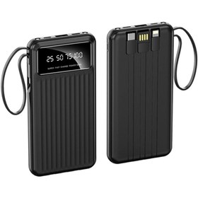Resim Neutron Kablolu Dijital Göstergeli El Feneri Özellikli 10.000 Mah Powerbank Siyah 