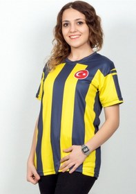 Resim Çiftlere Özel Futbol Forması Sarı & Lacivert 19 Lacivert 