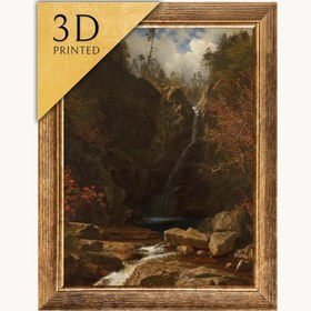 Resim Glen Ellis Falls by Albert Bierstadt: 3D Textured Print - "55"x"74" in/140x188 cm / As Roll (Canvas) 