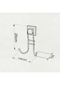 Resim Tekno Tel Ef-236 Yapışkanlı Banyo 2 Li Askı Bornozluk Krom 