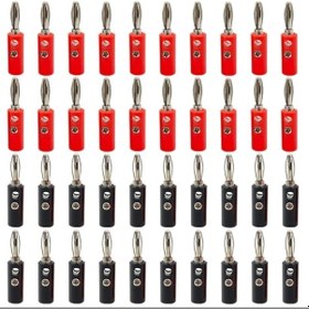 Resim 20 Takım Kırmızı Siyah 4mm Banan Jak Fiş Cx-02 