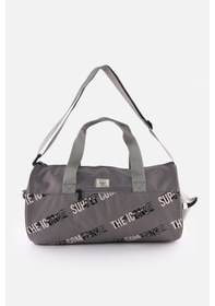 Resim İcone Bag Unisex Spor Çanta Silindir Model, Baskılı, Ön Ve İç Cepli, Yan Saplı, Ayarlanabilir Omuz Askılı Gri 