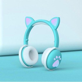 Resim TG Kedi Kulaklı Kulaklık Led Işıklı Mikronlu Hafıza Kartı/Aux Girişli Kablosuz Bluetooth Kedi Kulaklık 