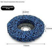 Resim Ranyeek Stainless Steel Metal Zımpara Diski - 4.5 İnç Mavi 115x22mm - Boya Kaldırma, Pas Temizleme, Ahşap/plastik Polishing Tekerleği 