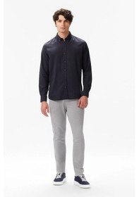 Resim Erkek Siyah Classic Fit Gömlek-11421 Siyah 