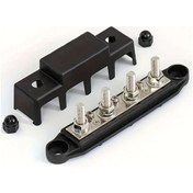 Resim Topnotch Black 250a 12v/24v 4 Kutup Distribüsyon Terminal Bloku Bar Çifti Kapaklı Araç Karavan Tekne 