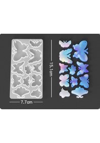 Resim Epoksi İthal Muhtelif Küçük Kelebek Anahtarlık Küpe Silikon Kalıp Hb5021-0041 