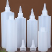 Resim 3.38, 6.76, 8.45, 10.15 ve 16.91 Oz kapasiteli bir veya dört kap, laboratuvarlar, stüdyolar vb. için yapıştırıcı, mürekkep ve boya gibi sıvıları dağıtmak için uygun olan yarı saydam sıkma şişelerine, yumuşak sıkma şişelerine ve kapalı şişelere tekrar tekrar doldurulabilir. 