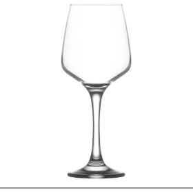 Resim Lav Lal Cam Kırmızı Şarap Kadehi 6'lı 295 ml Ayaklı (Meşrubat Bardağı) 