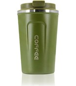 Resim Jeehugo 380ml 304 Paslanmaz Çelik Vakumlu Termos Bardak - Araç/ofis Kullanıma Uygun - Koyu Yeşil Beyaz 