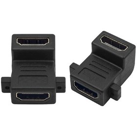 Resim Aghbilgisayar Hdmi Dişi Dişi 90 Derece Vidalı Tip Yukarı Açılı Hdmi Ara 