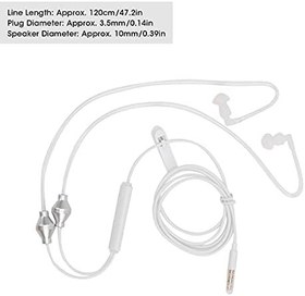 Resim Sonew 2 Renk İsteğe Bağlı Hava Tüpü Kulaklık, Erkek ve Kadın Spor ve Seyahat için Thansparent Kullanıcı Dostu Hava Tüpü (beyaz) 