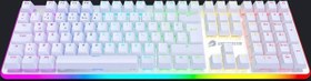 Resim Gamebooster G918 Fire Storm Beyaz RGB Red Switch Kablolu Mekanik Oyuncu Klavyesi 