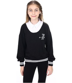 Resim Toontoy Kız Çocuk Okul Sweatshirt Siyah 