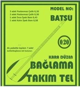 Resim COjans Bağlama Aksesuar Tam Takım Tel 0.20 Batsu 