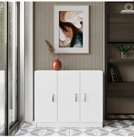 Resim Robin Home Verona E Ofis Çok Amaçlı Dolap Beyaz 