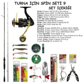 Resim Turna Avı İçin Spin Olta Seti 9 