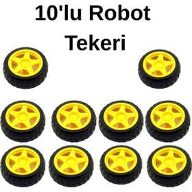 Resim ekingenler Robot Tekerlek Arduino Uyumlu Plastik Teker Smart Car 