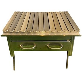 Resim 30x43 Çatal Ayaklı Krom Mangal Metalik Gri 