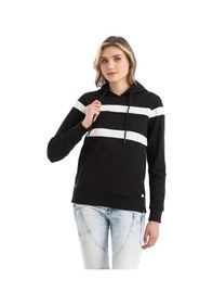 Resim Wl364 Striped Legend Luxe Women Sweatshirt Siyah 