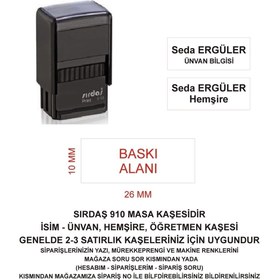 Resim Sırdaş 910 Isim Ünvan Kaşesi - Siyah Makina 