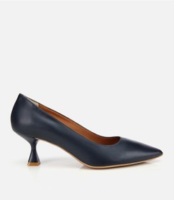 Resim Hotiç Kadın Deri Lacivert Esnek Tabanlı İnce Topuklu Stiletto 01ayh312480a680 Lacivert 