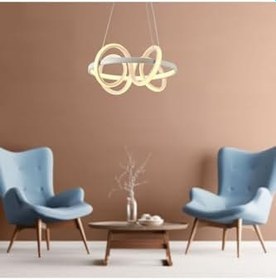 Resim TT AYDINLATMA Tt003-by Sarmal Modeli (Gün Işığı Led) Mat Beyaz Led Avize Beyaz 