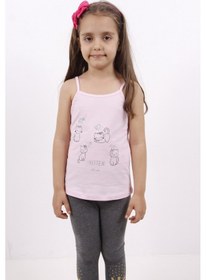Resim Toontoy Kids Toontoy Kız Çocuk Kedi Baskılı Atlet Pembe 
