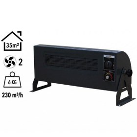 Resim Heatbox Hb3603000f 360 3000w Monofaze Elektrikli Fanlı Isıtıcı Füme 