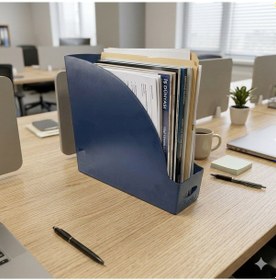 Resim Masaüstü Magazinlik Ve Dosya Düzenleyici Ofis Ve Ev İçin Şık Dergi Ve Broşür Standı 