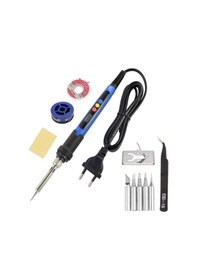 Resim 90w Dijital Ekran Ayarlanabilir Sıcaklık Elektrikli Havalandırma Demir Kaynağı 90w Blue-2 110v Us Plug Nc 