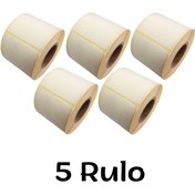 Resim Özfiliz Mağaza Ekipmanları 60x57 Mm Termal Barkod Etiketi Yaıpışkanlı Etiket, Raf Önü Fiyat Etiketi (1 Rulo = 500 Adet) 