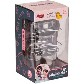 Resim 683e Çelik Tencere Tava Raflı 8 Parça -vardem Oyuncak 