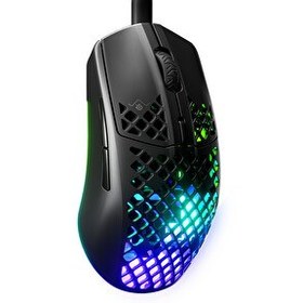 Resim SteelSeries Aerox 3 Onyx TrueMove Core Optik Sensör Ultra Hafif Suya Dayanıklı Gaming Mouse Siyah 