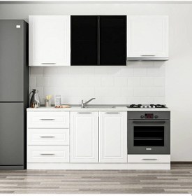 Resim Minar 200 Cm Mbr C + Alm. Füme Cam Mutfak Dolabı Byz 200-mcacb1 